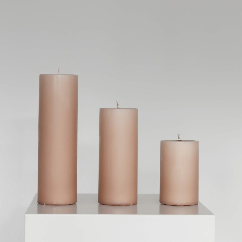 Pillar Candle - 15 cm - Mokka